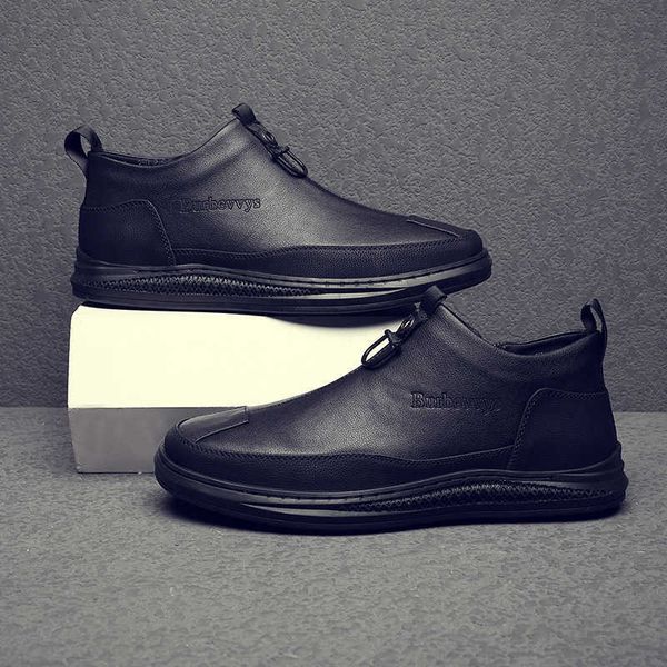 spring and autumn soft leather casual shoes men's upper bottom middle zipper martin boots, Black
spring and autumn soft leather casual shoes men's upper bottom middle zipper martin boots, Black