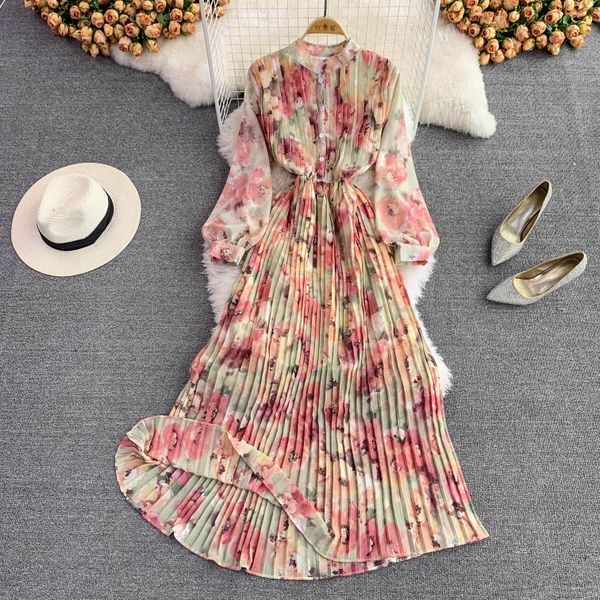 spring autumn bohemian women tie dye printed pleated long dress boho stand collar puff sleeve high waist draped maxi vestido new 2022, Black;gray
spring autumn bohemian women tie dye printed pleated long dress boho stand collar puff sleeve high waist draped maxi vestido new 2022, Black;gray