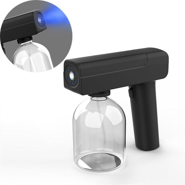 watering equipments 500ml electric sanitizing sprayer blue light wireless steam atomizer fogger disinfection water machine guns 
watering equipments 500ml electric sanitizing sprayer blue light wireless steam atomizer fogger disinfection water machine guns