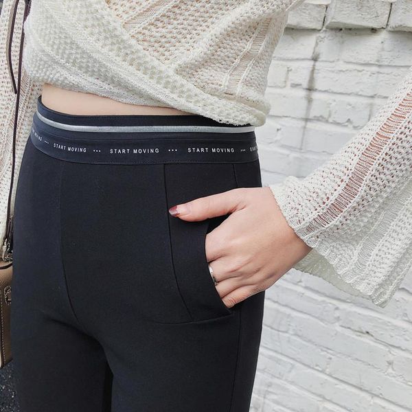 women's leggings women 2021 spring arrivals slim letters solid color elastic waist casual long, Black
women's leggings women 2021 spring arrivals slim letters solid color elastic waist casual long, Black