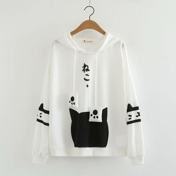 women's hoodies & sweatshirts korean style sweatshirt with ears kawaii cute cat a hood ta1000, Black
women's hoodies & sweatshirts korean style sweatshirt with ears kawaii cute cat a hood ta1000, Black