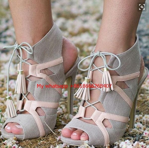 fashion summer high heels ankle strap grey black fringe sandals party shoes for woman peep toe suede women stiletto dress
fashion summer high heels ankle strap grey black fringe sandals party shoes for woman peep toe suede women stiletto dress