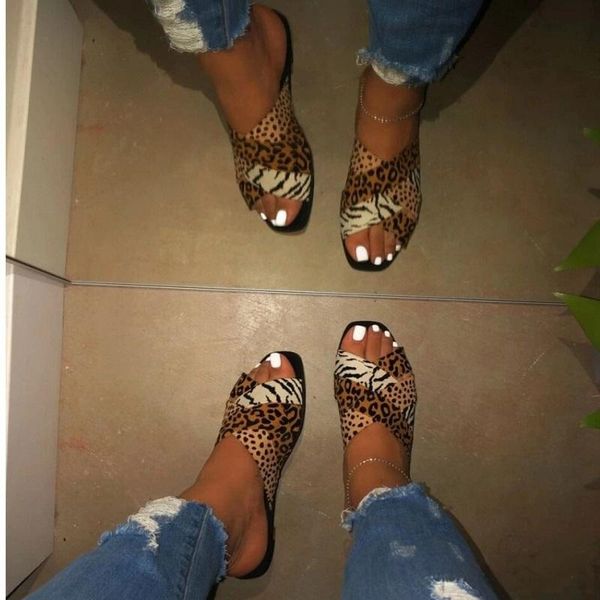 leopard slippers women flat sandals open toe beach shoes summer cross strap roman ladies flip flops big size female slides, Black
leopard slippers women flat sandals open toe beach shoes summer cross strap roman ladies flip flops big size female slides, Black
