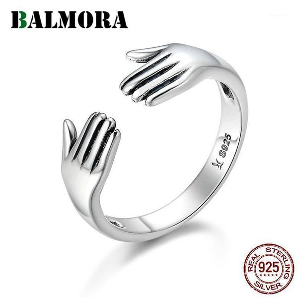 cluster rings balmora 100% 925 sterling silver hug hands ring for women luxury fashion open adjustable stackable statement jewelry1, Golden;silver
cluster rings balmora 100% 925 sterling silver hug hands ring for women luxury fashion open adjustable stackable statement jewelry1, Golden;silver