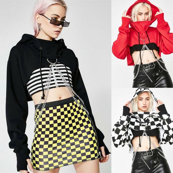 women's hoodies & sweatshirts 2021 fashion ultra short women autumn long sleeve solid chain cropped casual loose pullovers harajuku, Black
women's hoodies & sweatshirts 2021 fashion ultra short women autumn long sleeve solid chain cropped casual loose pullovers harajuku, Black