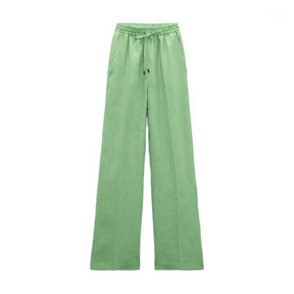 women's pants & capris za women 2021 chic fashion side pockets straight vintage high elastic waist drawstring female trousers mujer, Black;white
women's pants & capris za women 2021 chic fashion side pockets straight vintage high elastic waist drawstring female trousers mujer, Black;white