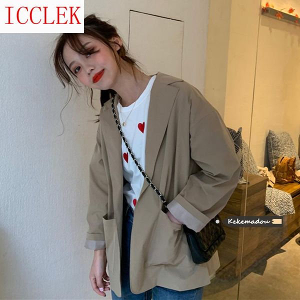 women's trench coats khaki blazer spring 2021 korean loose and versatile bandage small jacket blouse, Tan;black
women's trench coats khaki blazer spring 2021 korean loose and versatile bandage small jacket blouse, Tan;black