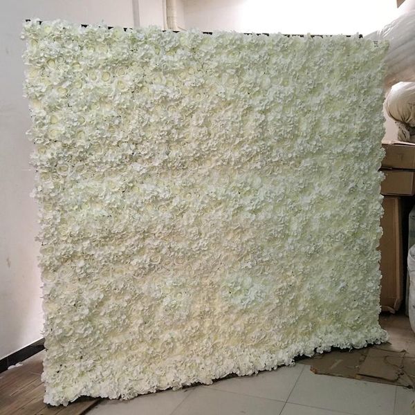 decorative flowers & wreaths 2.4mx2.4m romantic artificial rose hydrangea flower wall with stand black iron folded pipe frame for wedding pa 
decorative flowers & wreaths 2.4mx2.4m romantic artificial rose hydrangea flower wall with stand black iron folded pipe frame for wedding pa