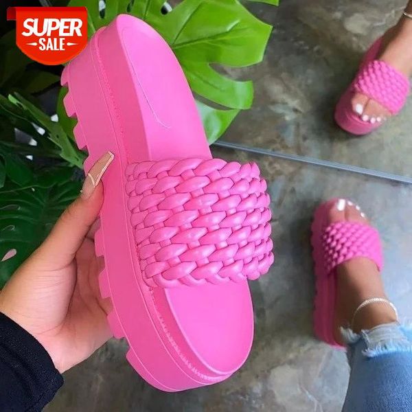 women's sandals 2021 summer new style fashion thick-soled flat woven solid color indoor slippers #bi9p, Black
women's sandals 2021 summer new style fashion thick-soled flat woven solid color indoor slippers #bi9p, Black