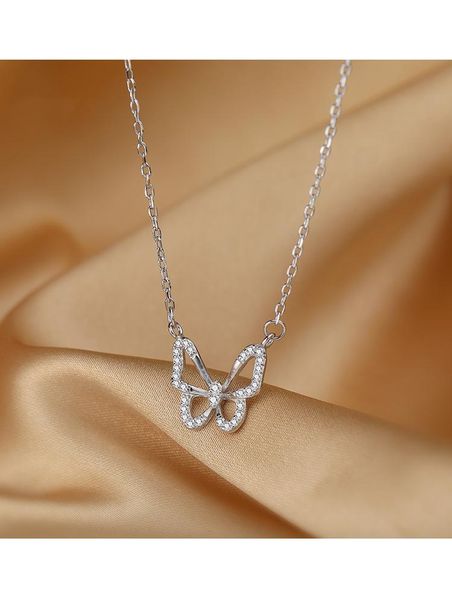 chains summer 2021 butterfly necklace female copper inlaid zircon versatile cool wind simple clavicle chain, Silver
chains summer 2021 butterfly necklace female copper inlaid zircon versatile cool wind simple clavicle chain, Silver