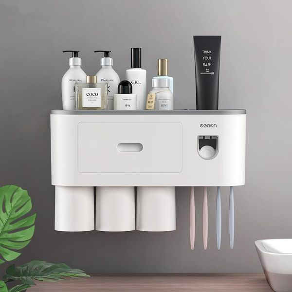 bath accessory set magnetic adsorption inverted toothbrush holder wall mount dust-proof automatic toothpaste squeezer bathroom accessories
bath accessory set magnetic adsorption inverted toothbrush holder wall mount dust-proof automatic toothpaste squeezer bathroom accessories