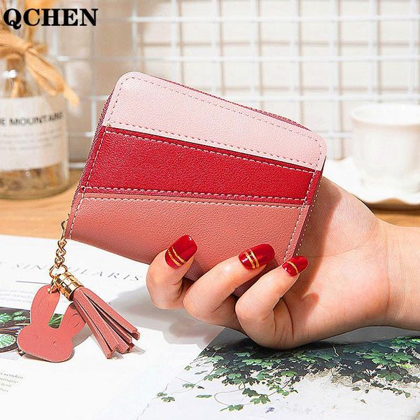 wallets women's wallet fashion korean stitching matte short tassel clip dollar zipper money purse female lovely color 442, Red;black
wallets women's wallet fashion korean stitching matte short tassel clip dollar zipper money purse female lovely color 442, Red;black