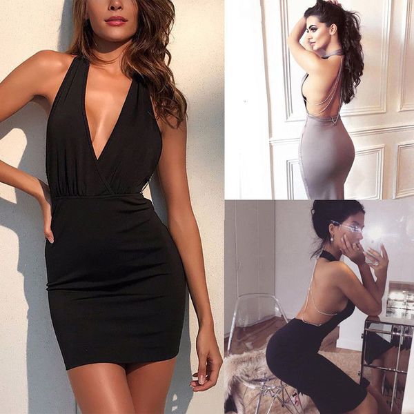 casual dresses women backless deep v-neck bodycon sleeveless party clubwear mini fashion clothes axzq, Black;gray
casual dresses women backless deep v-neck bodycon sleeveless party clubwear mini fashion clothes axzq, Black;gray