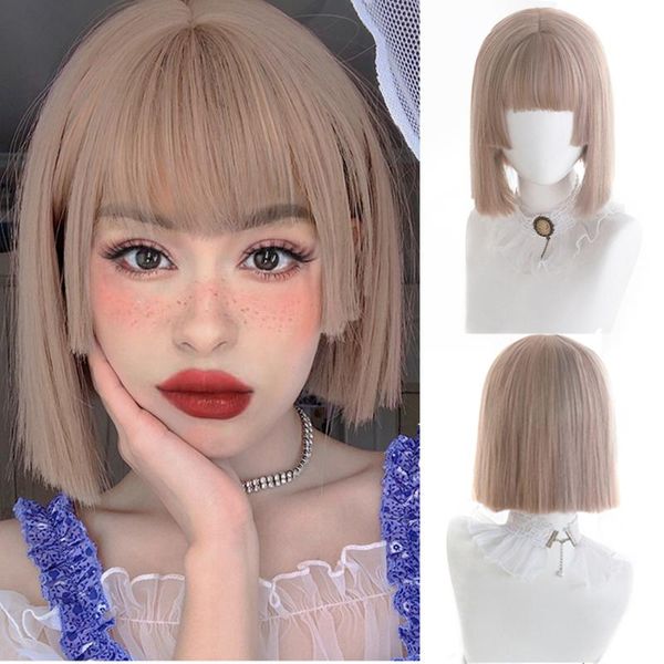 synthetic wigs houyan female short straight hair lolita blonde natural lifelike girl apricot wig cosplay, Black
synthetic wigs houyan female short straight hair lolita blonde natural lifelike girl apricot wig cosplay, Black