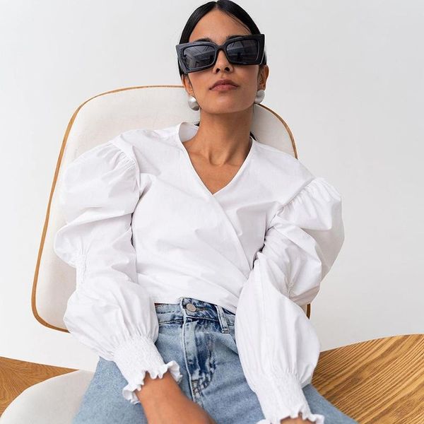 women's blouses & shirts y-l white puff sleeve lace up woman autumn v neck slim longsleeve pleated crop casual fashion streetwear
women's blouses & shirts y-l white puff sleeve lace up woman autumn v neck slim longsleeve pleated crop casual fashion streetwear