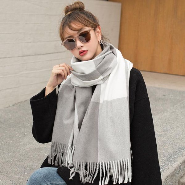 scarves scarf han edition joker upset female students in winter to keep warm grid and shawls cute girl imitation cashmere, Blue;gray
scarves scarf han edition joker upset female students in winter to keep warm grid and shawls cute girl imitation cashmere, Blue;gray