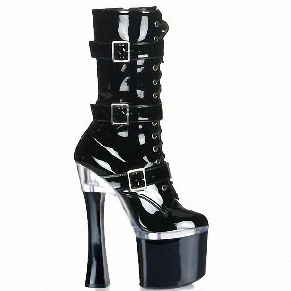 boots 18cm patent leather fashion 19cm ankle ladies high heel 7inch chunky heels shoelaces winter women, Black
boots 18cm patent leather fashion 19cm ankle ladies high heel 7inch chunky heels shoelaces winter women, Black