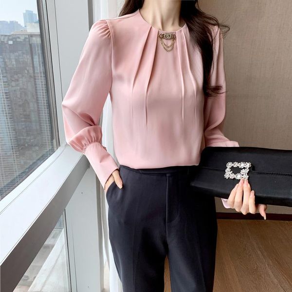 women's blouses & shirts autumn o collar shirt long sleeve stitching blouse solid color chiffon casual fashion lady loose, White
women's blouses & shirts autumn o collar shirt long sleeve stitching blouse solid color chiffon casual fashion lady loose, White