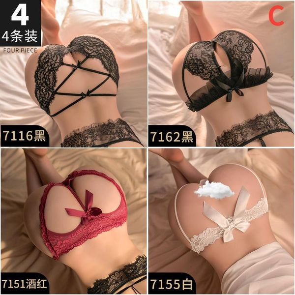 women's panties 4 pcs ladies open file lingerie shop exotic lace hollow triangle toys for drop, Black;pink
women's panties 4 pcs ladies open file lingerie shop exotic lace hollow triangle toys for drop, Black;pink
