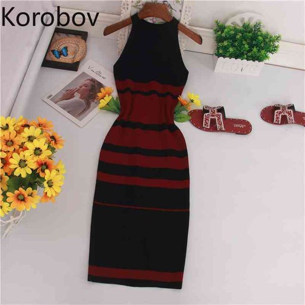 korobov fashion halter neck slim summer striped knitted midi dress women vestido party bodycon tank vestidos 78486 210430, Black;gray
korobov fashion halter neck slim summer striped knitted midi dress women vestido party bodycon tank vestidos 78486 210430, Black;gray