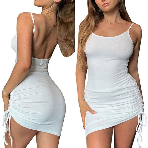 casual dresses woman dress solid color sleeveless strap bandage bodycon mini summer clothes, Black;gray
casual dresses woman dress solid color sleeveless strap bandage bodycon mini summer clothes, Black;gray