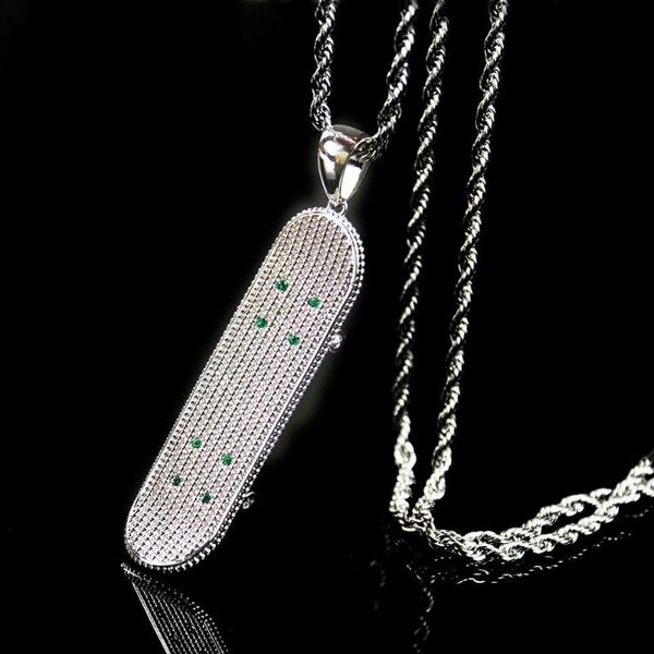 pendant necklaces hip hop silver color bling iced out micro pave cz stone stainless steel skateboard scooter spiral link gifts
pendant necklaces hip hop silver color bling iced out micro pave cz stone stainless steel skateboard scooter spiral link gifts