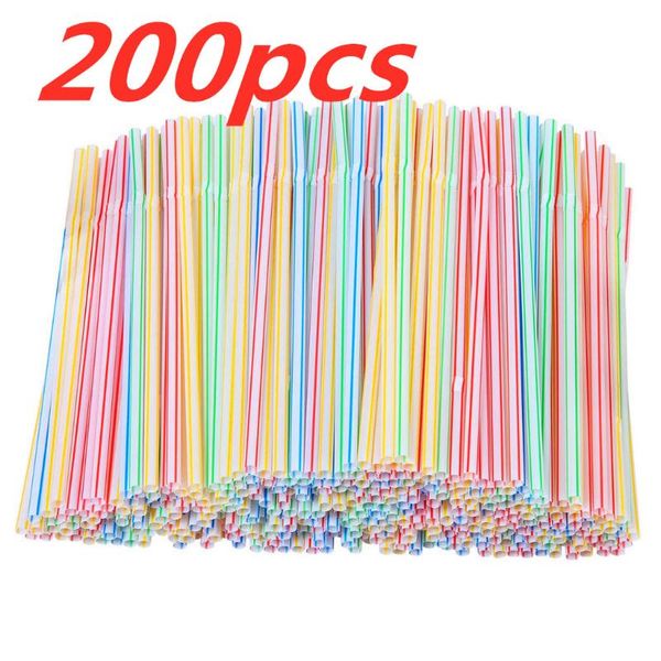 drinking straws 200pcs plastic 8 inches long multi-colored striped bedable disposable party multi colored rainbow straw
drinking straws 200pcs plastic 8 inches long multi-colored striped bedable disposable party multi colored rainbow straw