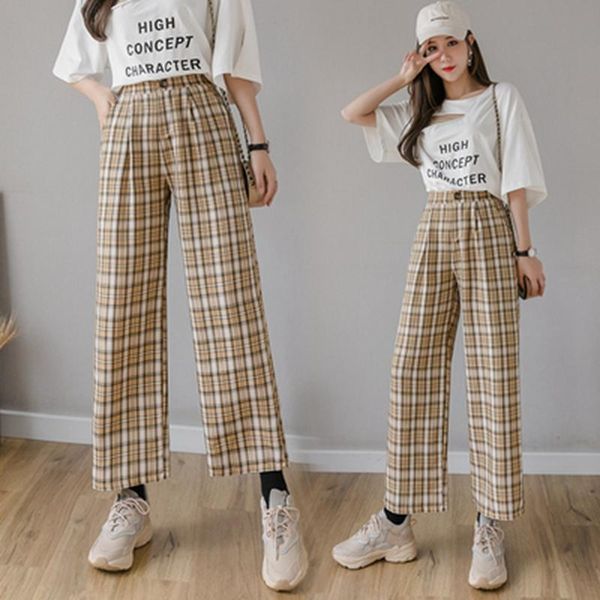 cotton linen wide-leg pants women summer harajuku loose vintage plaid print ankle-length harem students pantalon trousers women's & cap, Black;white
cotton linen wide-leg pants women summer harajuku loose vintage plaid print ankle-length harem students pantalon trousers women's & cap, Black;white