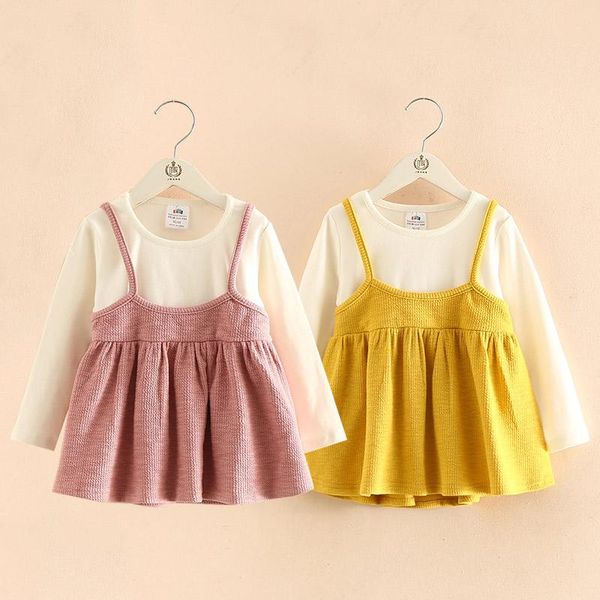 girl's dresses baby fake two-piece doll shirt 2021 spring girls' clothing children's long sleeve dress, Red;yellow
girl's dresses baby fake two-piece doll shirt 2021 spring girls' clothing children's long sleeve dress, Red;yellow