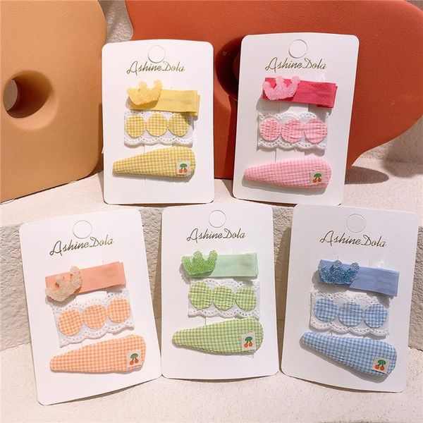 hair accessories 3 pcs korean fashion children's cute crown duckbill clip sweet girl baby fabric lattice cherry bb kids, Slivery;white
hair accessories 3 pcs korean fashion children's cute crown duckbill clip sweet girl baby fabric lattice cherry bb kids, Slivery;white