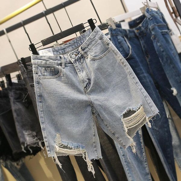 women's jeans streetwear biker shorts women korean style 2021 summer hole tassel denim high waist cool short feminino chic d85, Blue
women's jeans streetwear biker shorts women korean style 2021 summer hole tassel denim high waist cool short feminino chic d85, Blue