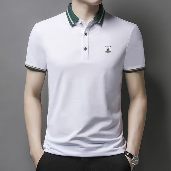 short-sleeved t-shirt men's 2021 summer new middle-aged lapel polo shirt trendy casual half-sleeved t-shirt loose, White;black
short-sleeved t-shirt men's 2021 summer new middle-aged lapel polo shirt trendy casual half-sleeved t-shirt loose, White;black