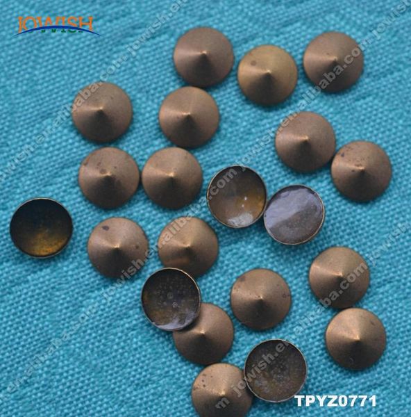 

tools# 10000pcs/pack cone round fix spikes garment rivets for clothing flat back metal studs and clothes