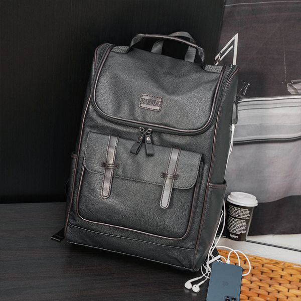 bag handbag simple fashion korean backpack street men's leather outdoor leisure student book, Black;red
bag handbag simple fashion korean backpack street men's leather outdoor leisure student book, Black;red