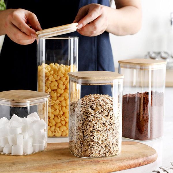 transparent glass sealed tank 800ml large capacity kitchen storage box household supplies cereal dispenser bottles & jars
transparent glass sealed tank 800ml large capacity kitchen storage box household supplies cereal dispenser bottles & jars