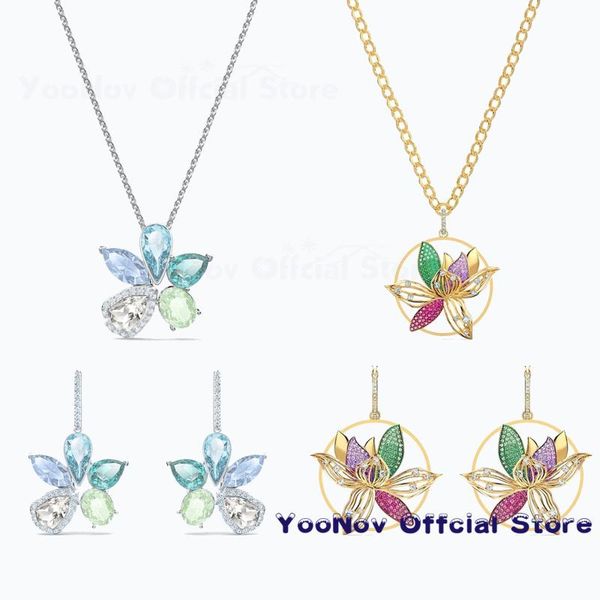 pendant necklaces swa fashion jewelry original charm color crystal flower magnolia hollow round female necklace, Silver
pendant necklaces swa fashion jewelry original charm color crystal flower magnolia hollow round female necklace, Silver