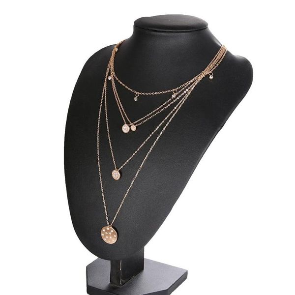 fashion multilayer rhinestone inlaid round pendant necklace women jewelry gift woman pendants necklaces, Silver
fashion multilayer rhinestone inlaid round pendant necklace women jewelry gift woman pendants necklaces, Silver