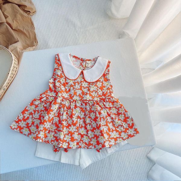 clothing sets summer children's kids girls 2pcs suits floral print cute wing sleeveless vest + bow casual shorts pants, White
clothing sets summer children's kids girls 2pcs suits floral print cute wing sleeveless vest + bow casual shorts pants, White
