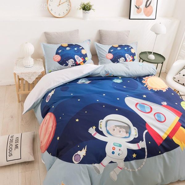 bedding sets blue comforter cover cartoon astronaut pattern set for kids boys duvet with pillowcases
bedding sets blue comforter cover cartoon astronaut pattern set for kids boys duvet with pillowcases