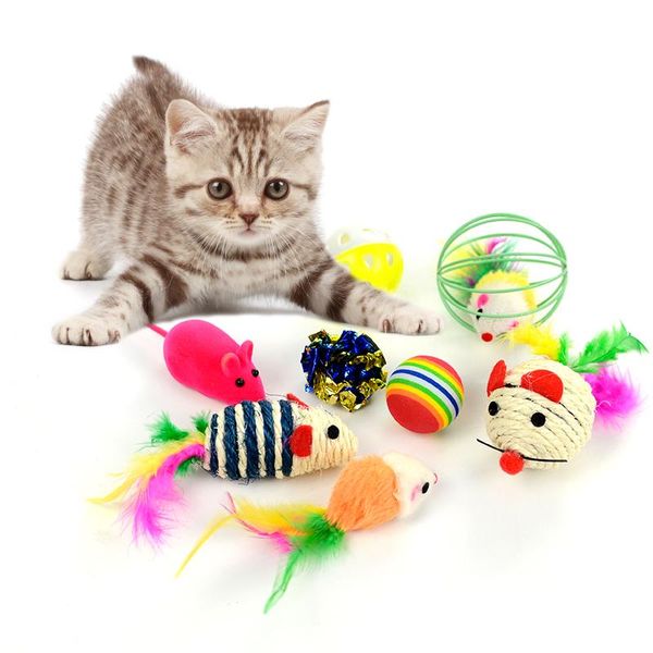 8pcs/ 9pcs/ 10pcs pet cat toys feather teaser wand sets funny mouse sisal crinkle balls gift kitten interactive
8pcs/ 9pcs/ 10pcs pet cat toys feather teaser wand sets funny mouse sisal crinkle balls gift kitten interactive