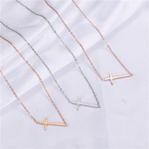 chains 2021 simple cross pendant chain geometric necklace men's and women's steel, Silver
chains 2021 simple cross pendant chain geometric necklace men's and women's steel, Silver