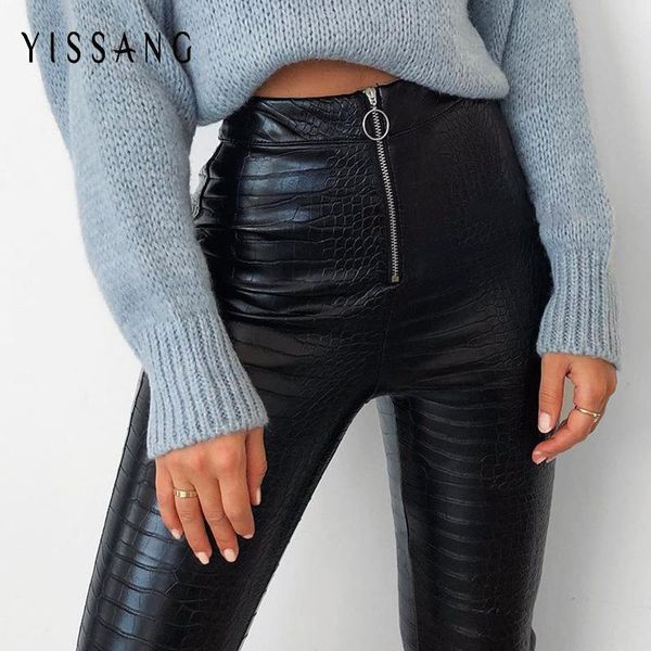 women's pants & capris yissang ring zipper women long pant high waist skinny female warm black bottoms pu leather party trousers street, Black;white
women's pants & capris yissang ring zipper women long pant high waist skinny female warm black bottoms pu leather party trousers street, Black;white