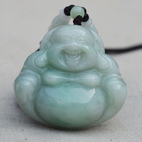 natural jadeite a grade jades stone pendant necklace carved pot-bellied maitreya laughing budda men's jewelry +rope, Silver
natural jadeite a grade jades stone pendant necklace carved pot-bellied maitreya laughing budda men's jewelry +rope, Silver