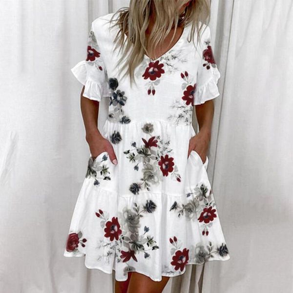 casual dresses summer women dress color block short ruffle sleeve v neck pockets floral print mini for party, Black;gray
casual dresses summer women dress color block short ruffle sleeve v neck pockets floral print mini for party, Black;gray