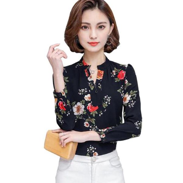 women's blouses & shirts women spring summer 2021 chiffon blouse long sleeve print plus size loose elegant office ladies, White
women's blouses & shirts women spring summer 2021 chiffon blouse long sleeve print plus size loose elegant office ladies, White