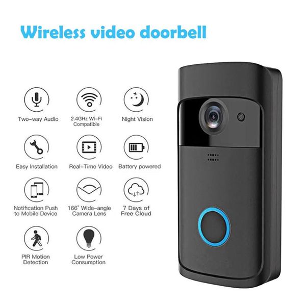 wireless wifi doorbell camera smart home bell pir video intercom detection 2-way talk video-eye for door security cameras doorbells
wireless wifi doorbell camera smart home bell pir video intercom detection 2-way talk video-eye for door security cameras doorbells
