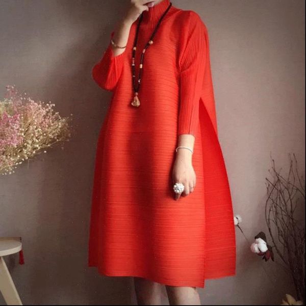 autumn womens dresses fashion long sleeve turtleneck solid color loose fold knee length a line vintage dress women eb015, Black;gray
autumn womens dresses fashion long sleeve turtleneck solid color loose fold knee length a line vintage dress women eb015, Black;gray