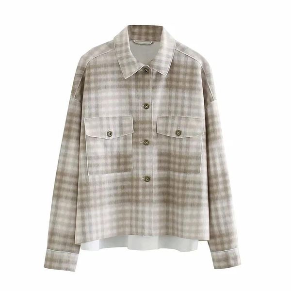 merodi women autumn fashion khaki plaid oversize shirt jackets female stylish long sleeve single breasted outwear jacket chic women's, Black;brown
merodi women autumn fashion khaki plaid oversize shirt jackets female stylish long sleeve single breasted outwear jacket chic women's, Black;brown