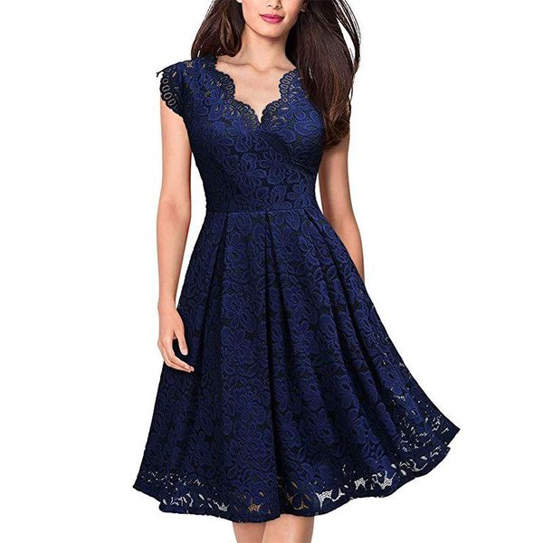 casual dresses jbersee woman dress summer lace women short sleeve v-neck vintage plus size ladies vestidos, Black;gray 
casual dresses jbersee woman dress summer lace women short sleeve v-neck vintage plus size ladies vestidos, Black;gray