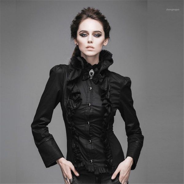 women's blouses & shirts devil fashion women steampunk retro party blouse victorian style stand collar dress lotus ruffle casual, White
women's blouses & shirts devil fashion women steampunk retro party blouse victorian style stand collar dress lotus ruffle casual, White